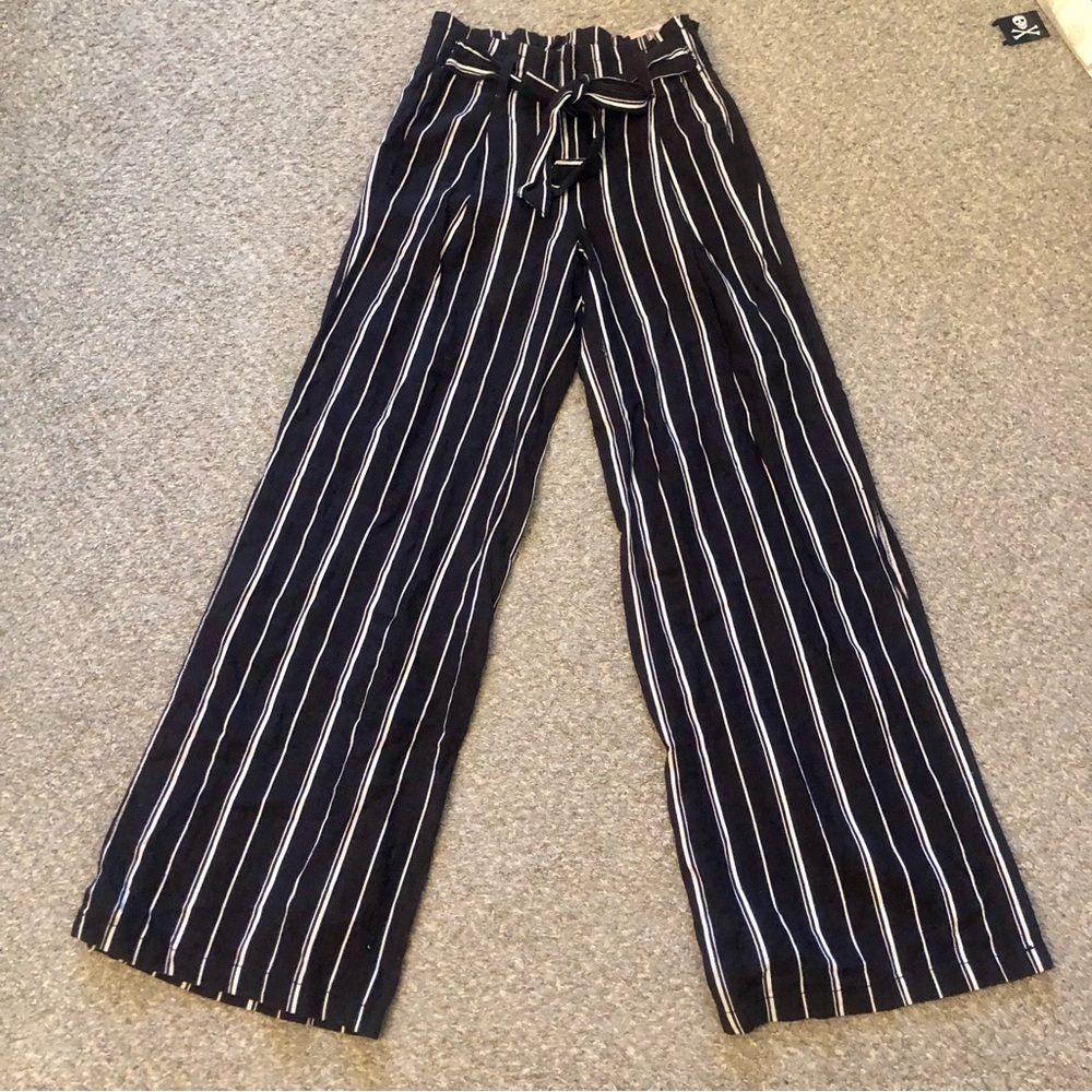 NWT Rewash Black & White Striped Wide Leg Pants